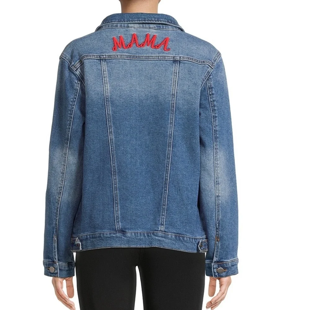 Women's Maternity Trucker Jacket - Picture 6 of 7